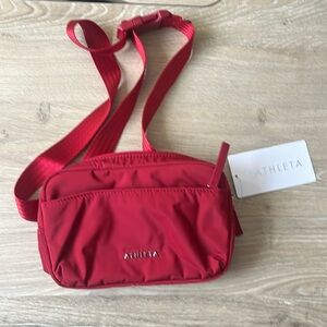 Red Athleta all about belt bag